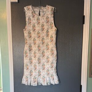 American Eagle Outfitters Floral Smocked Dress with Ruffle bottom